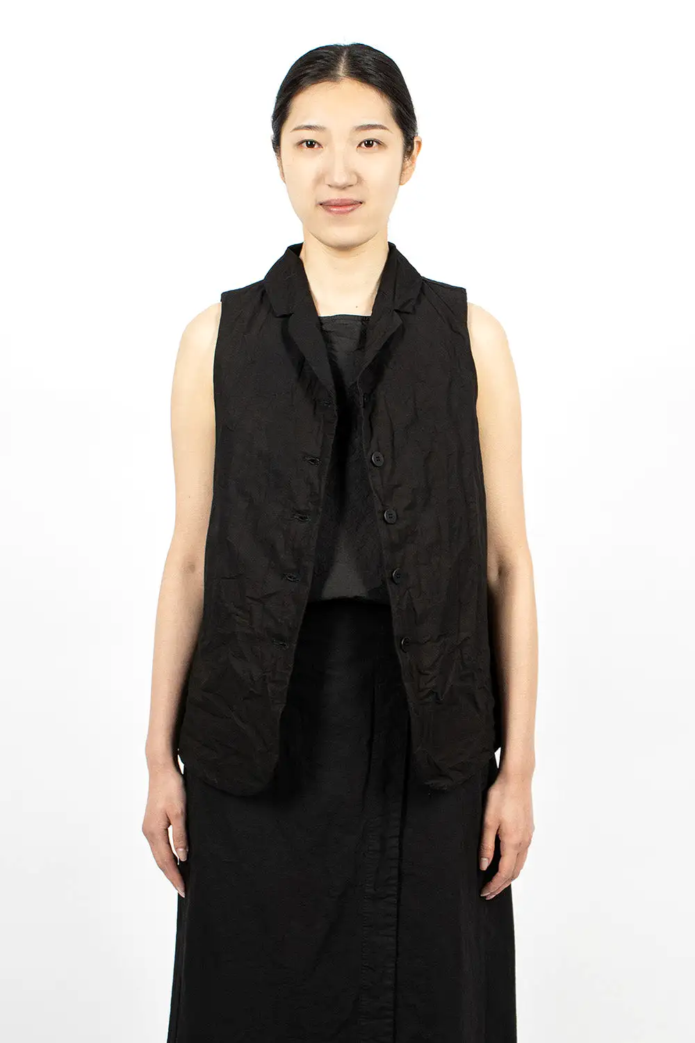 4424 Sleeveless Blazer CC Black