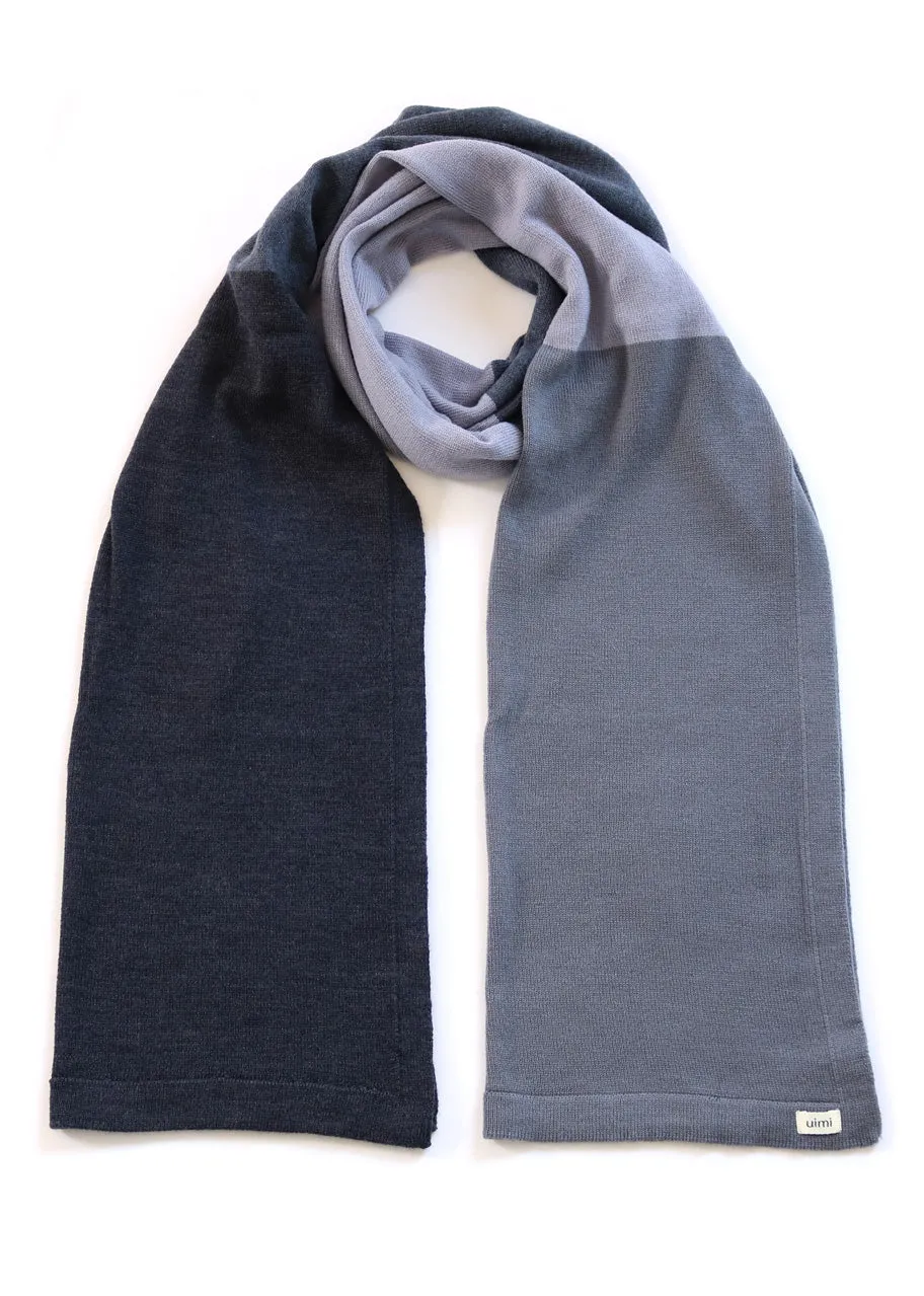 Abigail Block Colour Scarf - Storm