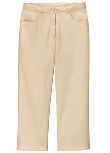 Ankle Button Detail Cropped Trousers by Witt | Grattan