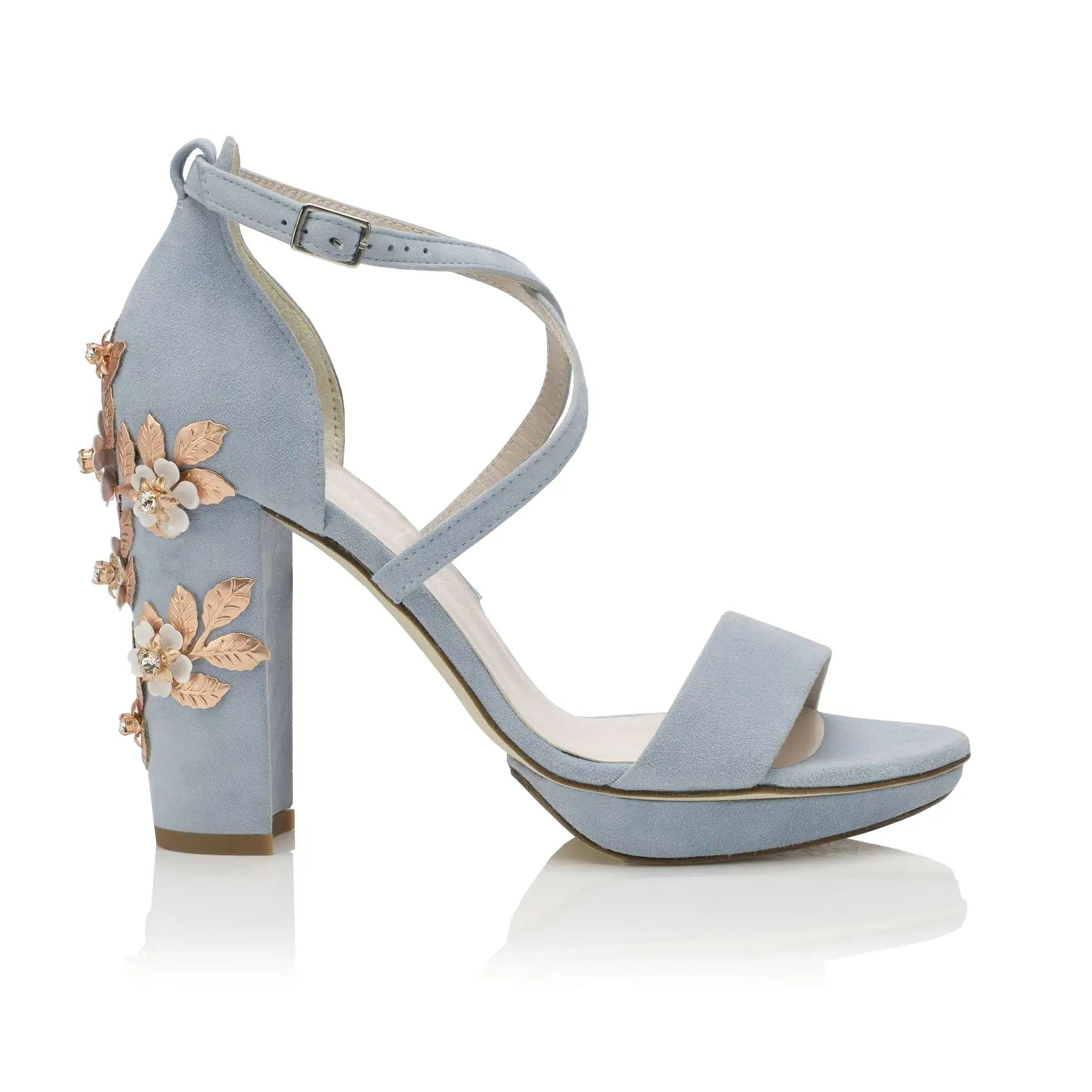 Arabella Block Blue Blossom Rose Gold