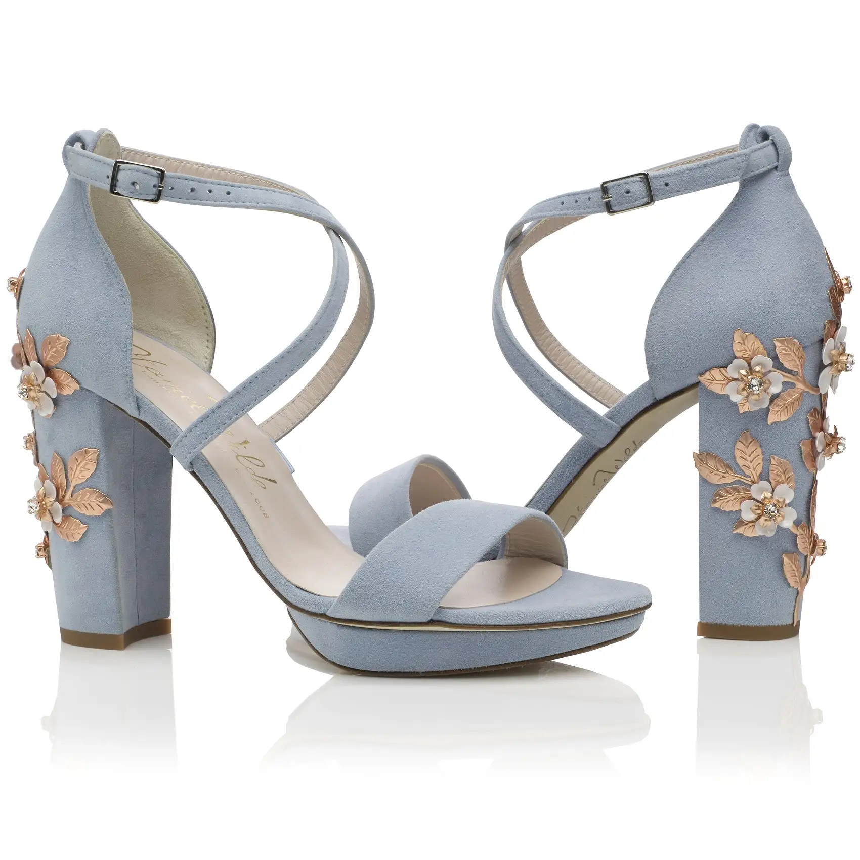 Arabella Block Blue Blossom Rose Gold