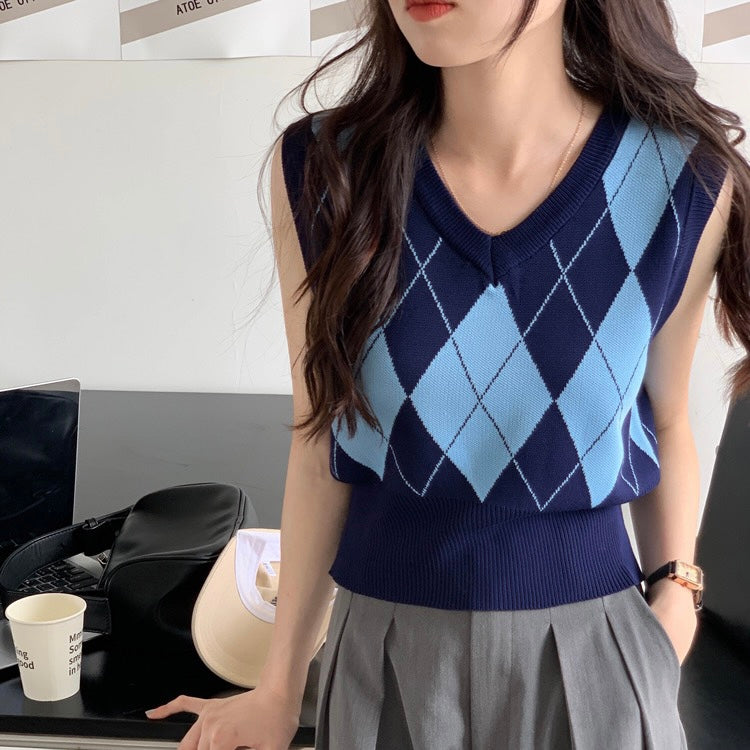 Argyle Knit Vest