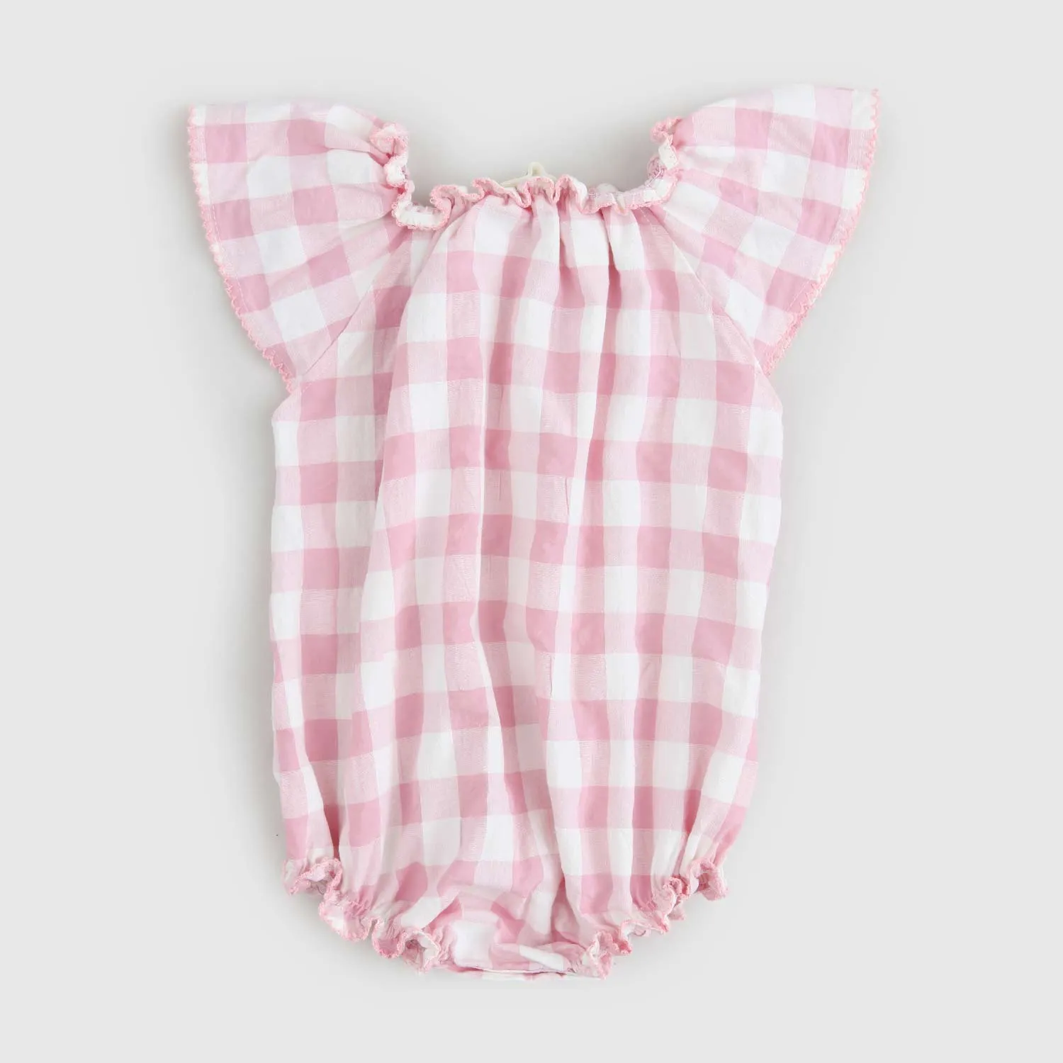 Babe & Tess Baby Girl Check Romper