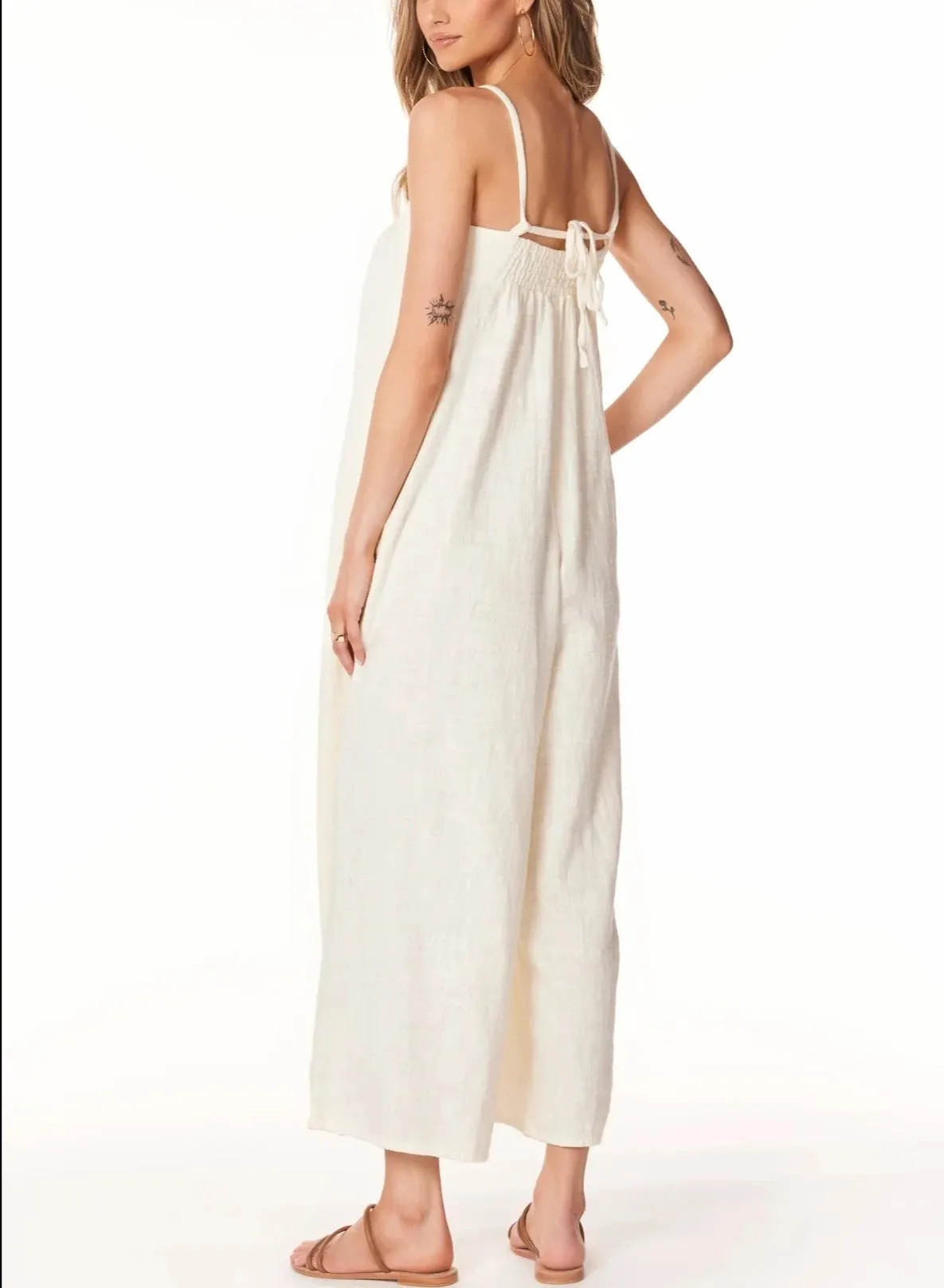 bobi Square Neck Cami Wide Leg Jumpsuit