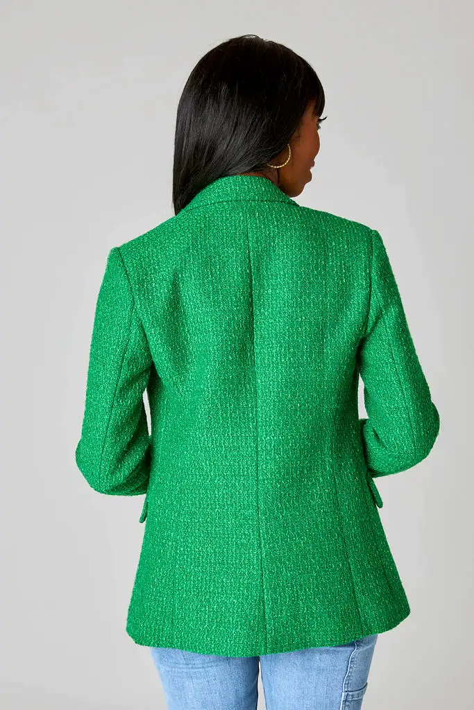 BuddyLove | TUCKER TWEED BLAZER - GREEN