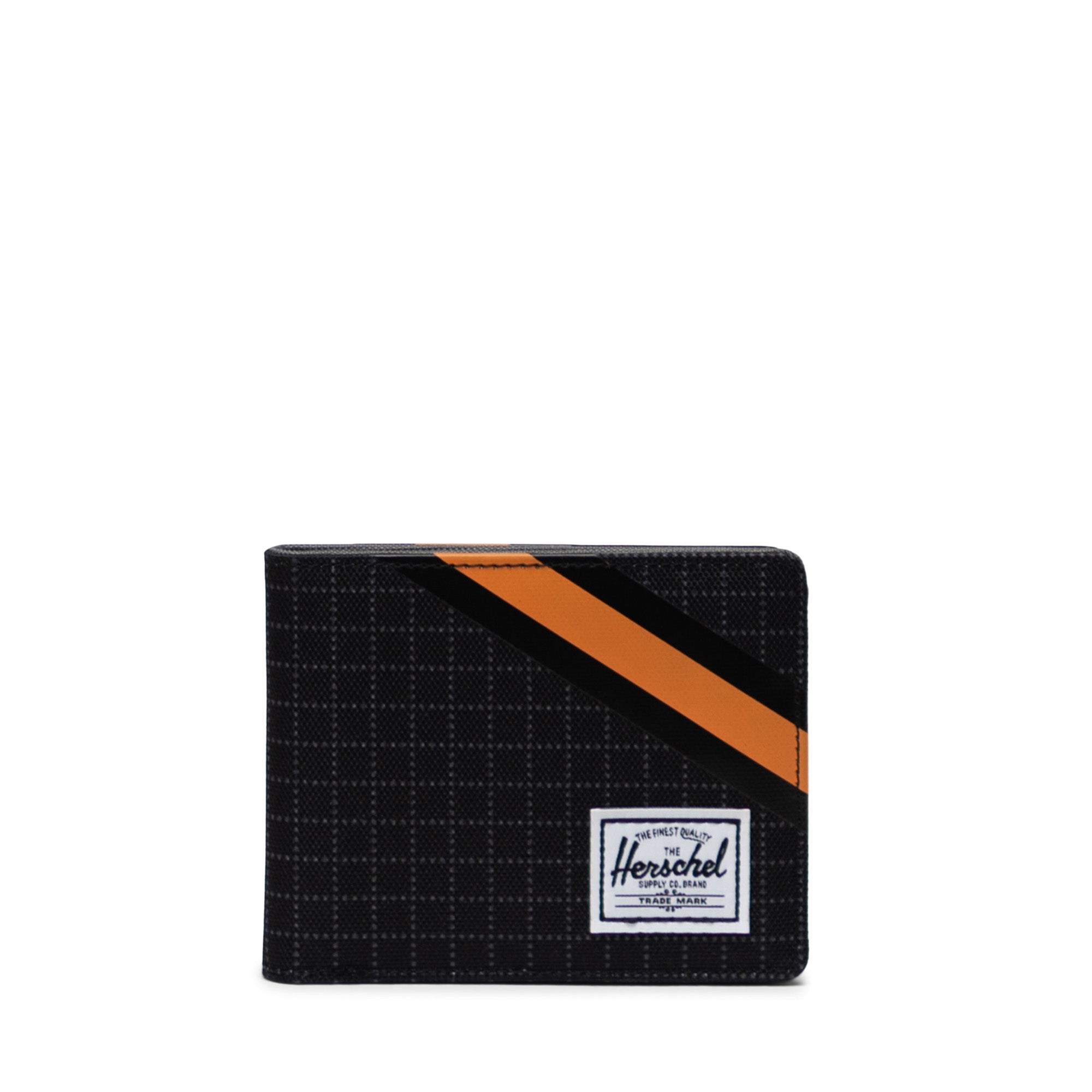 Carteira Herschel Roy RFID Black Grid/Gargoyle/Sun Orange