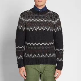 Chamula Fair Isle Pullover KnitBlack