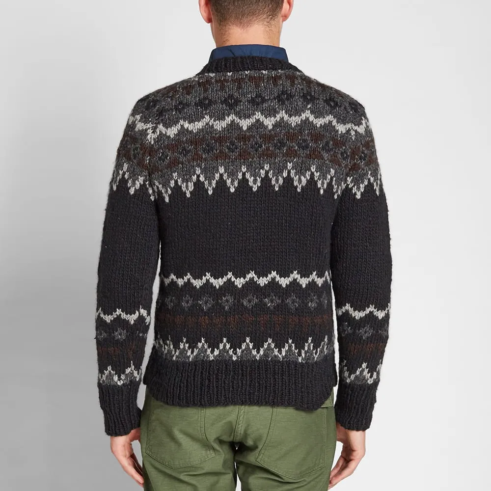 Chamula Fair Isle Pullover KnitBlack