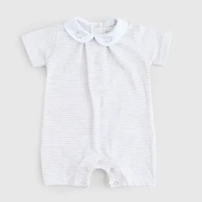 Coccode' Sand And White Striped Romper