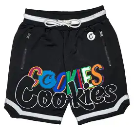 Cookies On The Block Athletic Mesh Short (Black) CM232BKS01