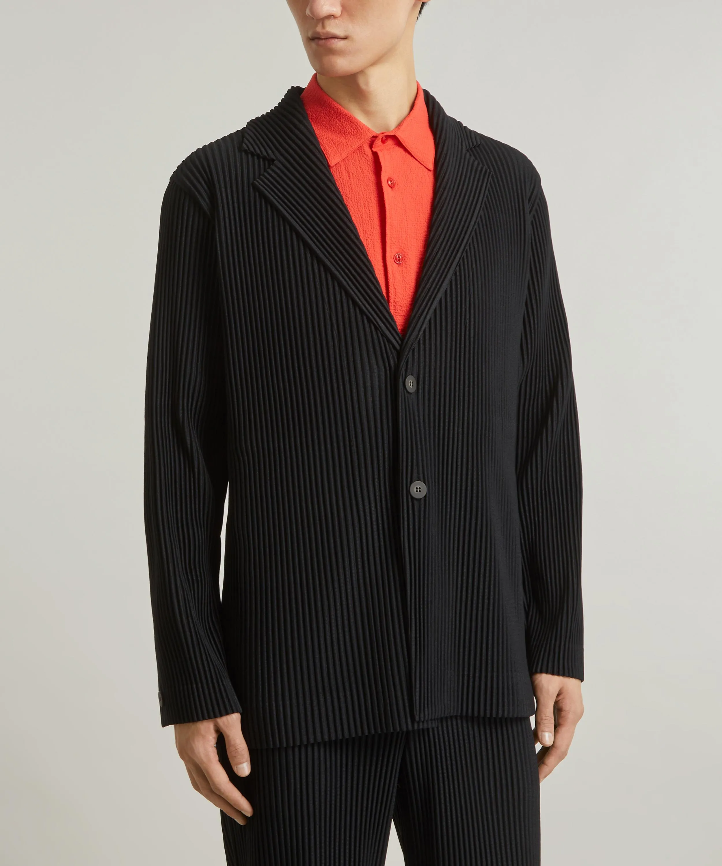 Core Pleated Long Blazer