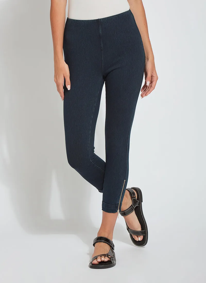 Cropped Zip Hem Denim - Indigo (24 Inseam)