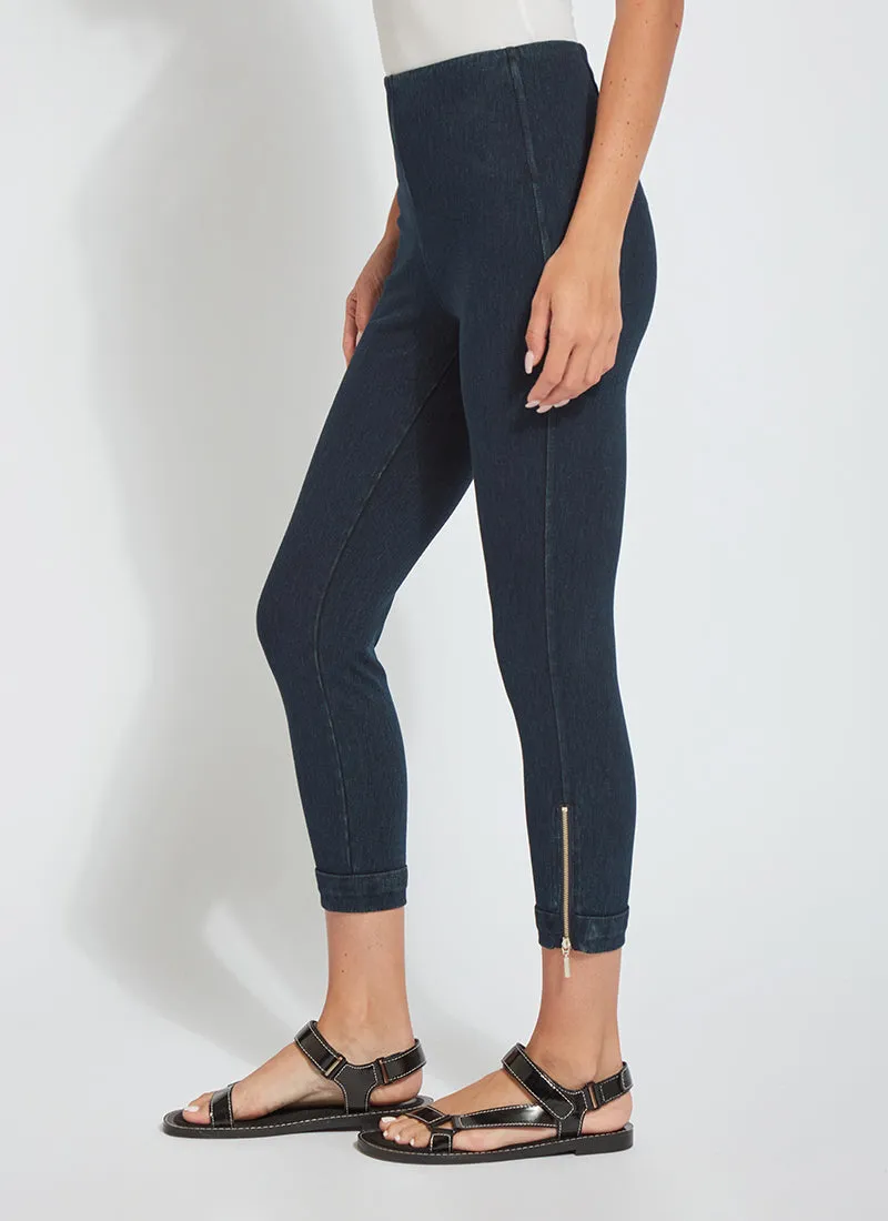 Cropped Zip Hem Denim - Indigo (24 Inseam)