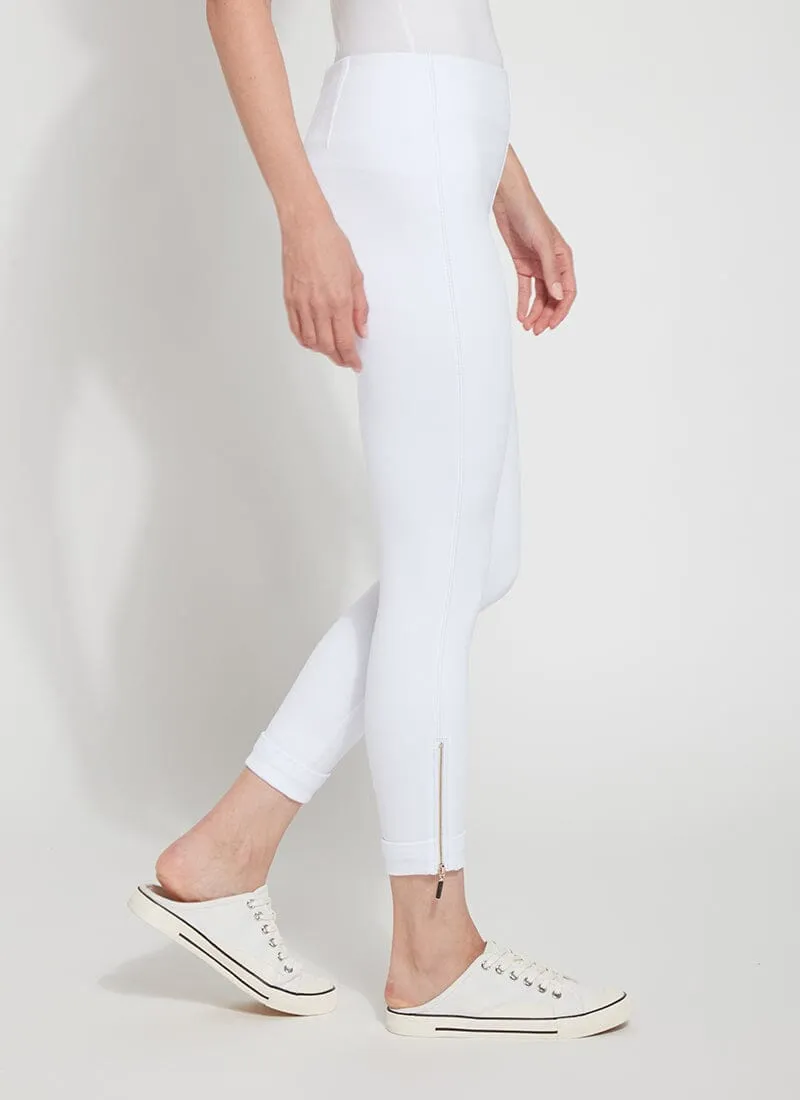 Cropped Zip Hem Denim - White (24 Inseam)