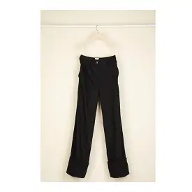 CUFFED WIDE LEG TROUSERS