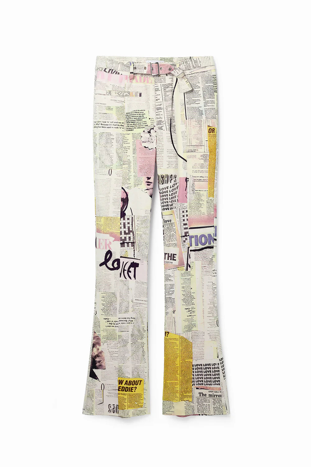 Desigual Newspaper Print Trousers