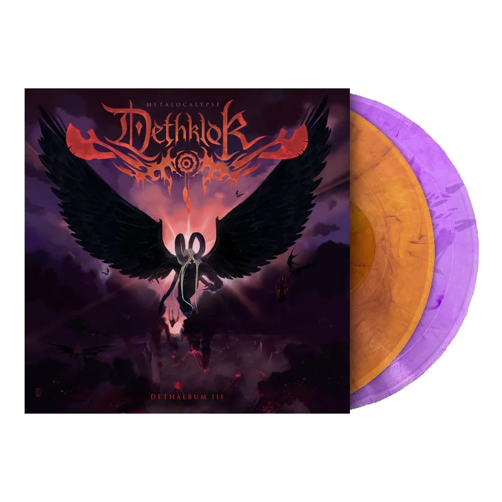 DETHKLOK ‘DETHALBUM III’ 2LP (Clear Orange w/ Black Smoke [A/B] Clear w/ Purple Smoke [C/D] Vinyl)