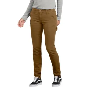 Dickies Women's Slim Fit Mid-Rise Stretch Duck Carpenter Pants