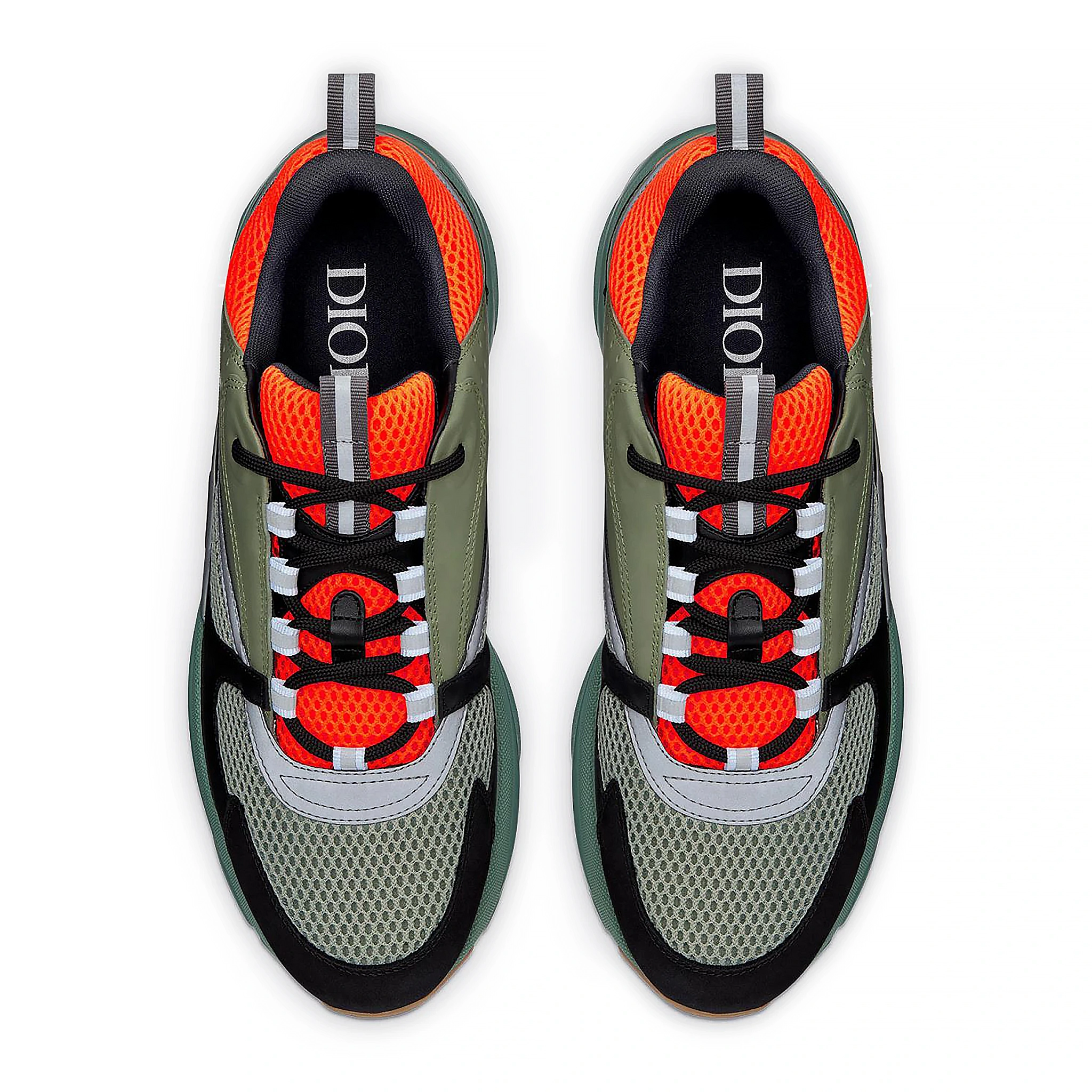 Dior B22 Orange Olive Black Trainer