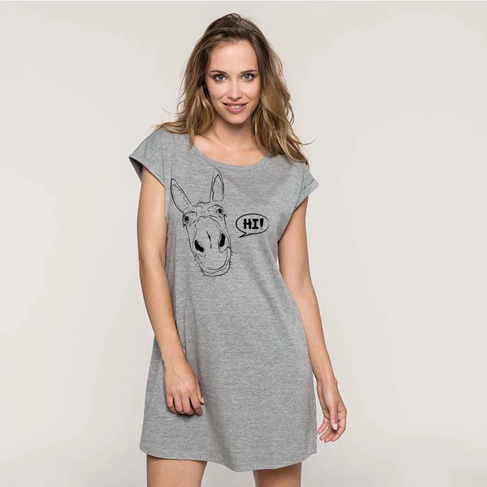 Donkey flowy t-shirt dress, grey