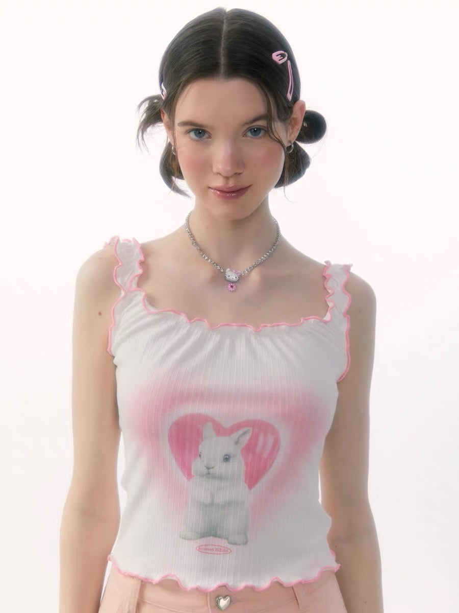 dreamy rabbit vest tank top