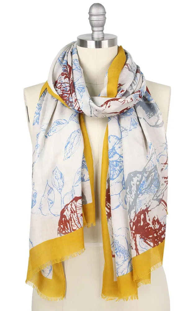 EAS9528 Flower Print Oblong Scarf