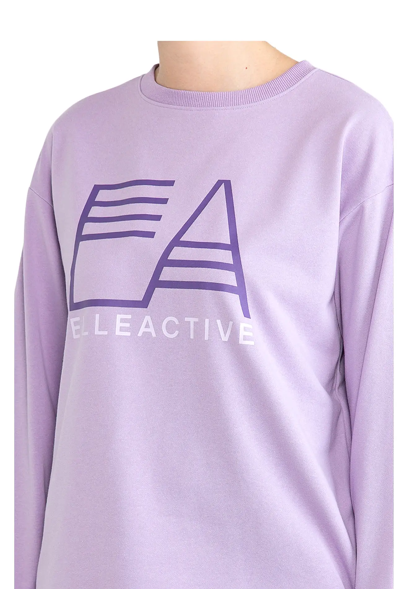 ELLE Apparel Active Logo Oversized Basic Sweatshirt