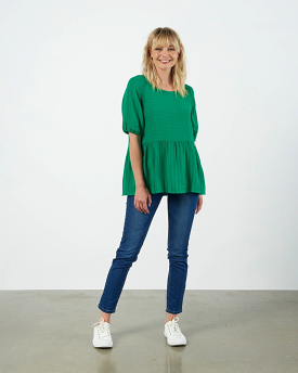 Et Alia Avery Top - Kelly Green