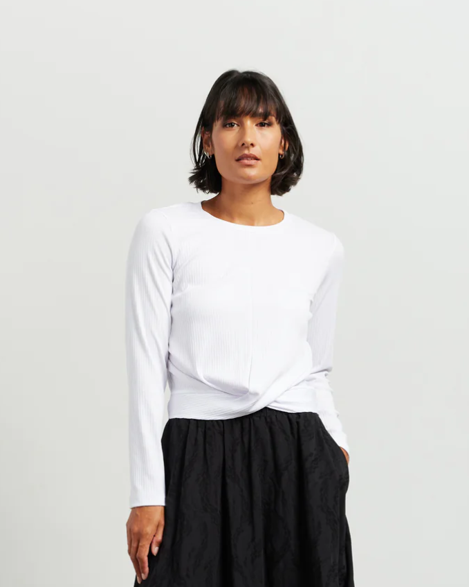 Et Alia LS Twist Tee - White