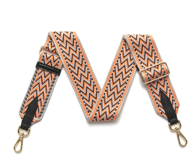 Fabucci Orange Black Zig Zag Handbag Strap