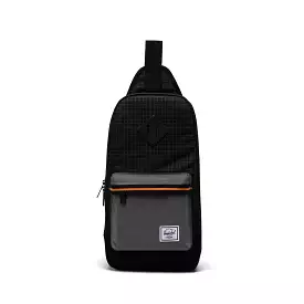 Herschel Heritage Shoulder Bag Black Grid/Gargoyle/Sun Orange