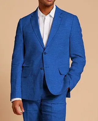 Inserch Slim Linen Blazer SU880-00181 River Blue