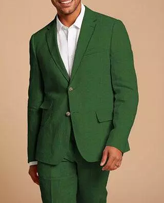 Inserch Slim Linen Blazer SU880-00200 Emerald