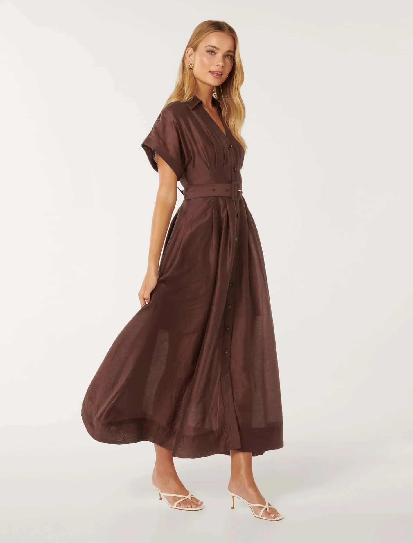 Judith Shirt Belt Midi Dress