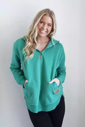 Kenz Quarter Zip Pocket Pullover