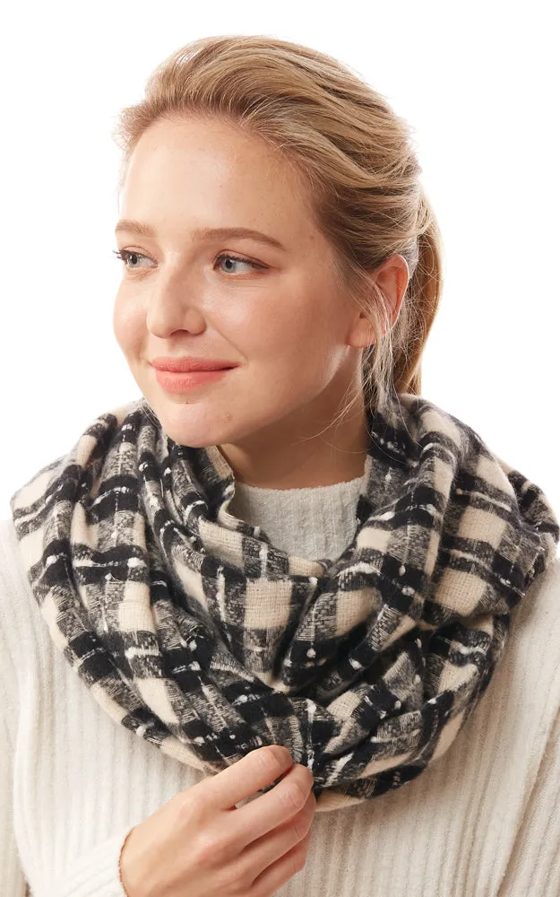 LOF1252 Plaid Super Soft Infinity Scarf