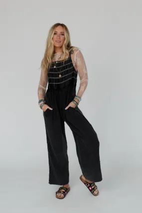 Make It Count Wide Leg Jumpsuit - Black