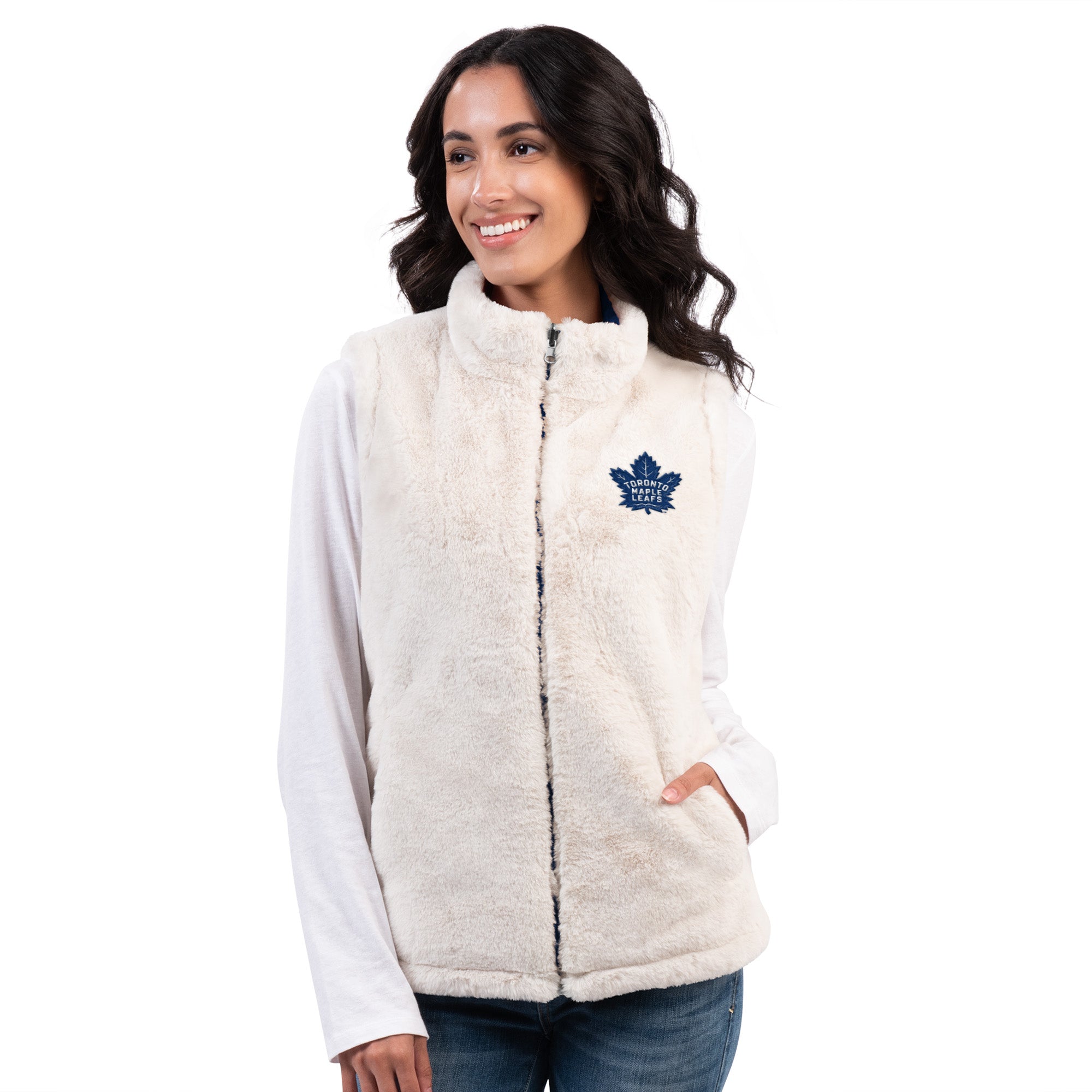 Maple Leafs GIII Women's Tailgate Reversible Vest