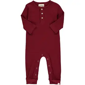 Me & Henry - Burgundy Mason Rib Romper Romper