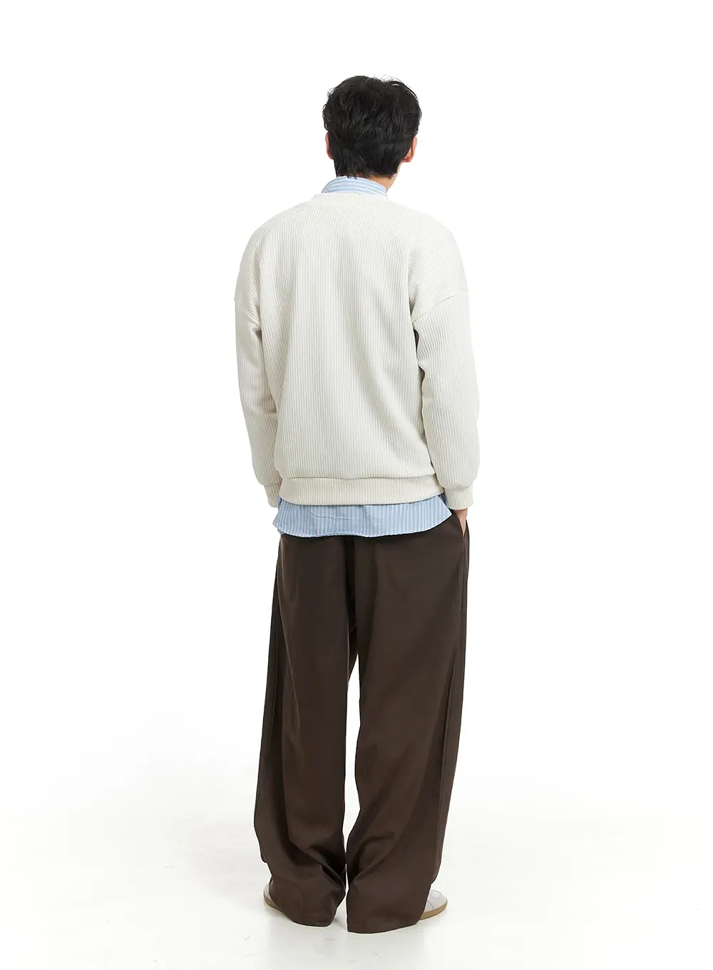 Men's Banded Wide Leg Trousers IA401