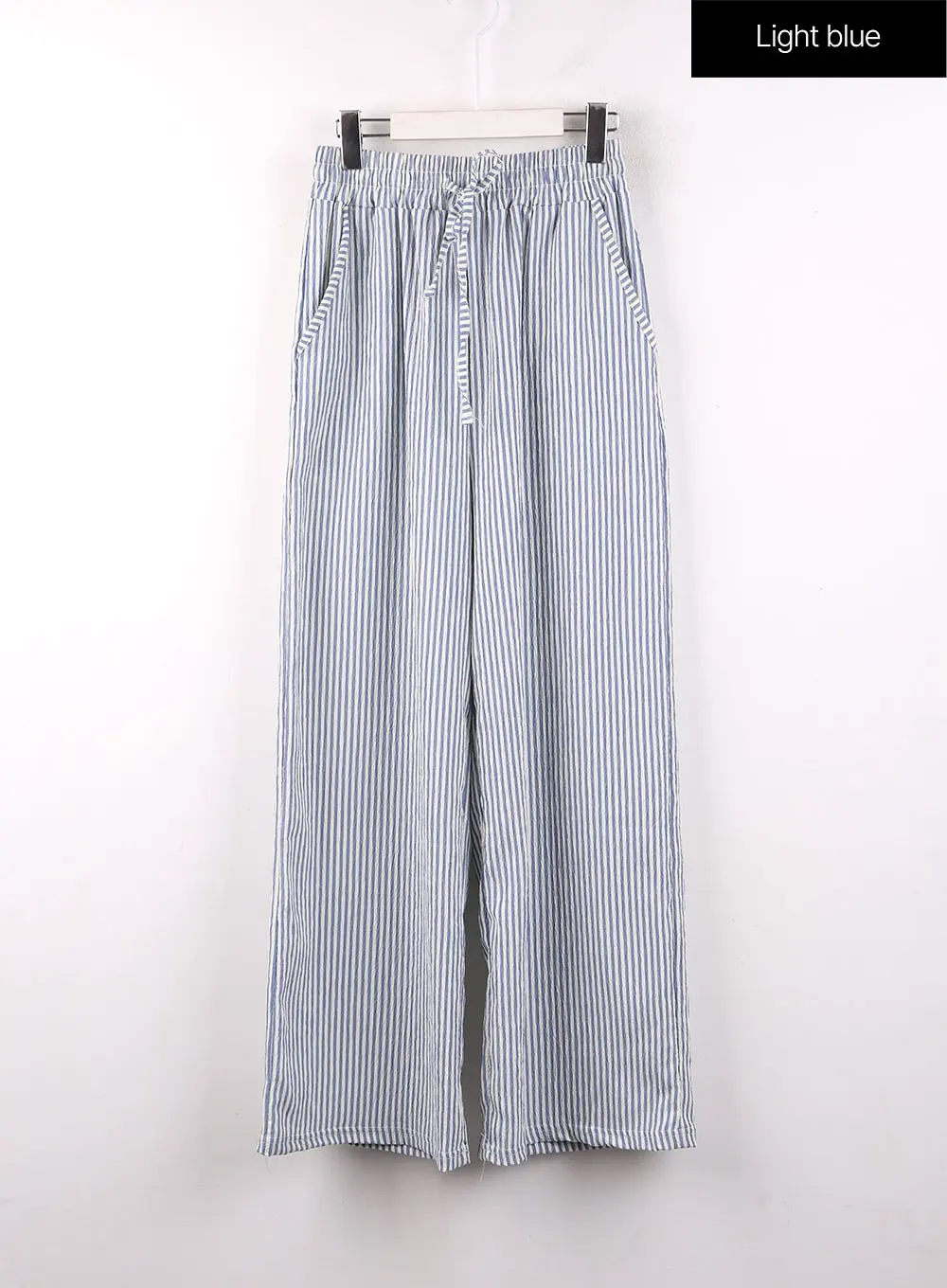 Mid Waist Striped Wide Leg Trousers OF406