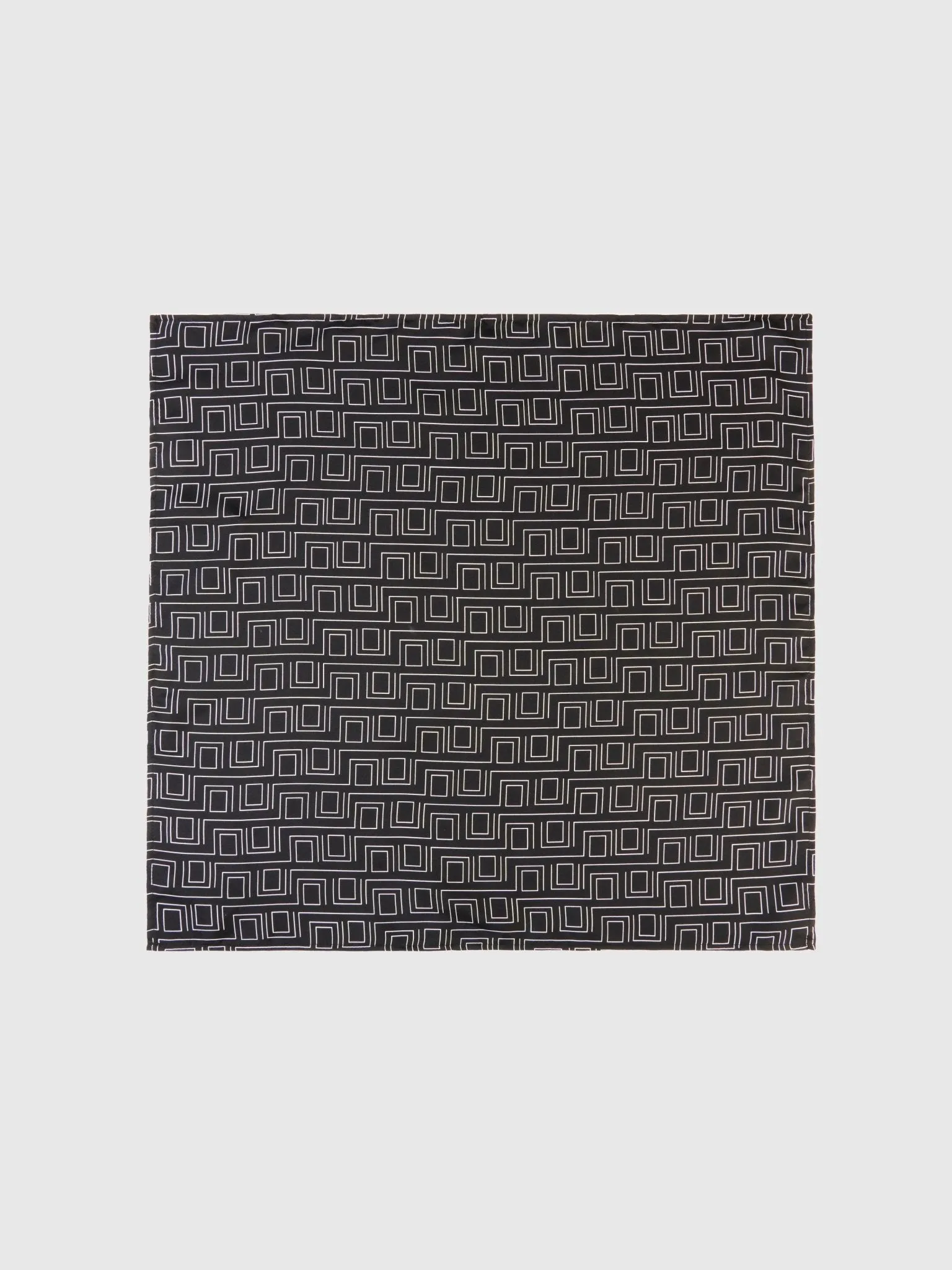 MONOGRAM SILK SCARF | BLACK