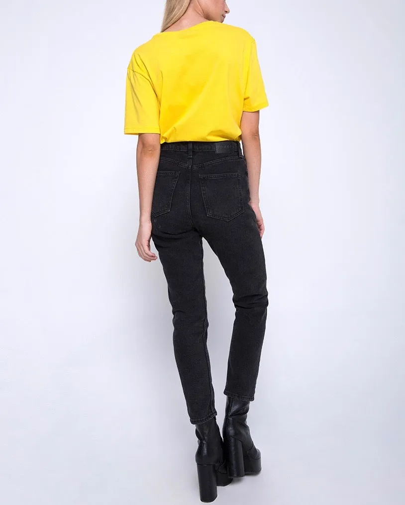 Motel - Hate Mail Oversized Basic Tee in Yellow