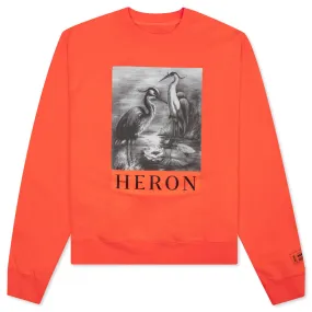 NF Heron BW Crewneck - Orange/Black