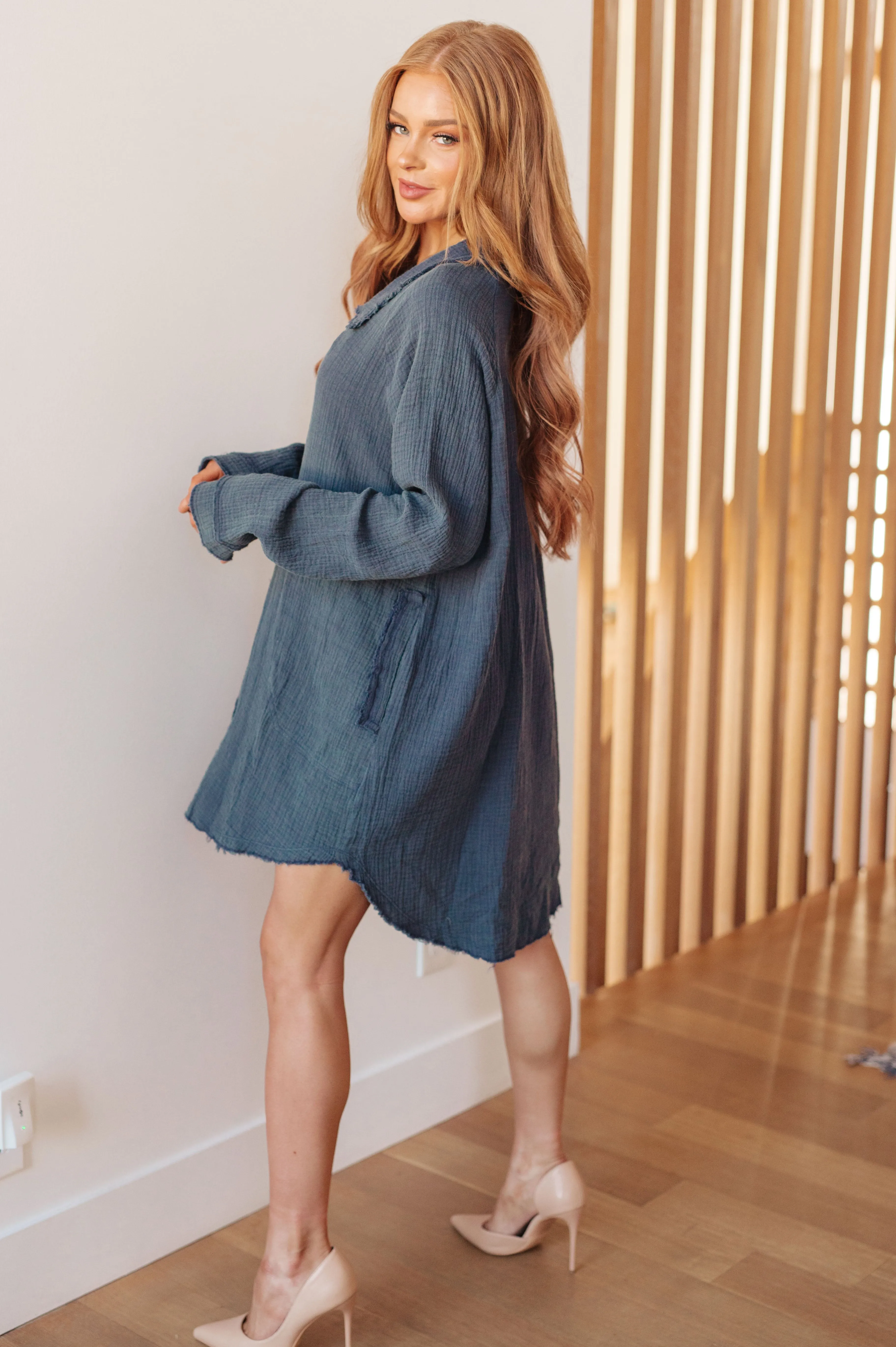 Nova Mineral Wash Shirt Dress