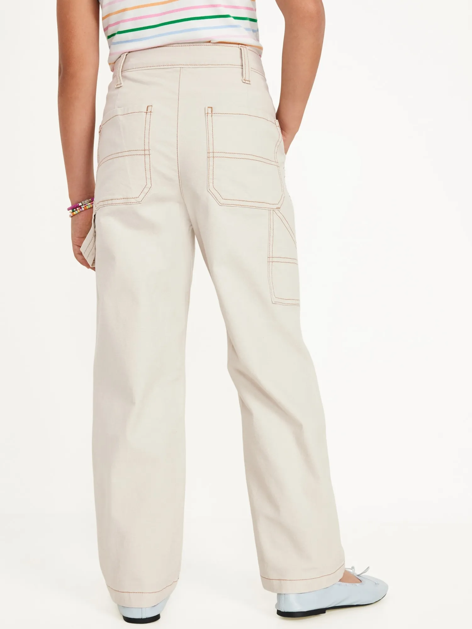 Old Navy Loose High-Waisted Carpenter Pants for Girls