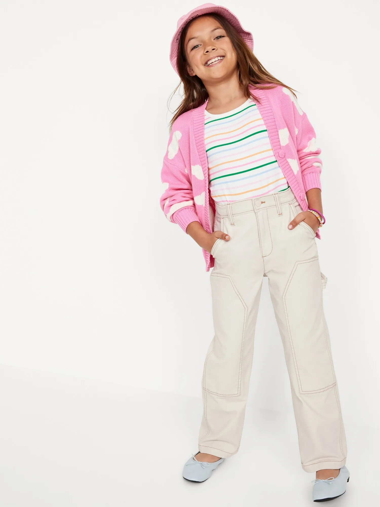 Old Navy Loose High-Waisted Carpenter Pants for Girls