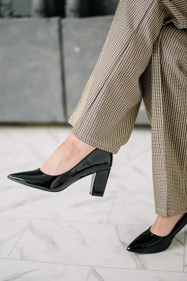 Olympia Slick Block Heels | Black