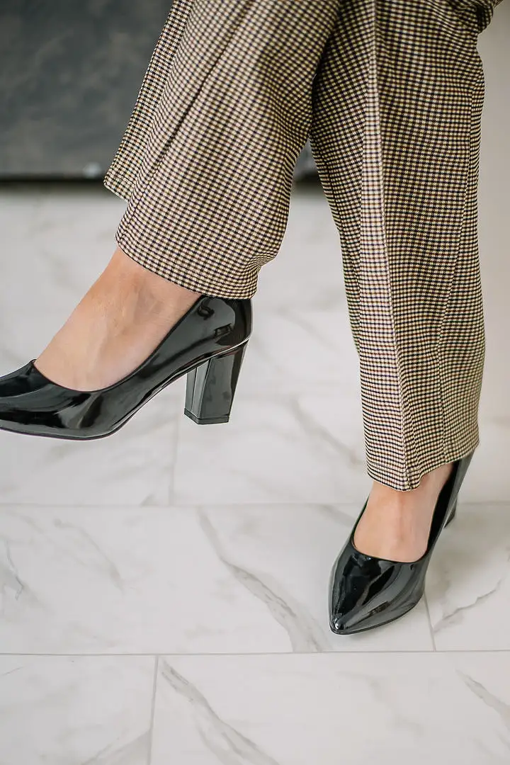 Olympia Slick Block Heels | Black