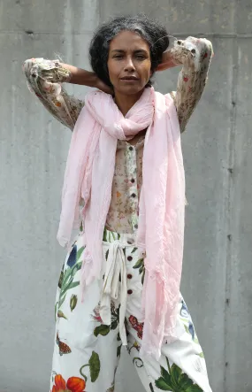 Pale Pink Silk Scarf